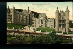 ?  Edward 2x1 cent to England Royal Victoria hospital used postcard Canada