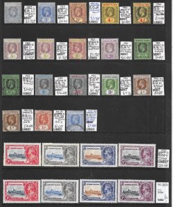 LEEWARD ISL. S/SHEET WITH SELECTION OF 1927-35 STAMPS MINT/USED PTSA £165+