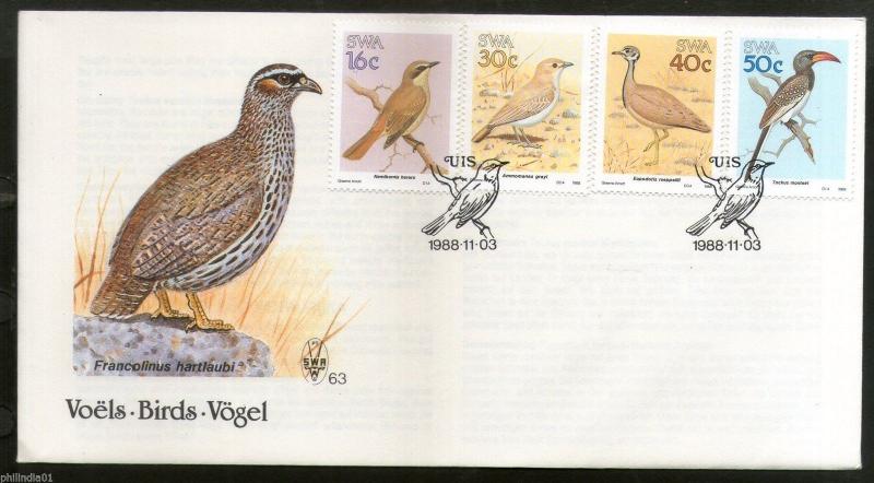 South West Africa 1988 Birds Wildlife Animals Fauna Sc 606-9 FDC # 6116