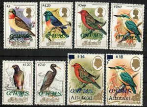 Aitutaki Stamp O34-O41  - Birds overprinted for Official use