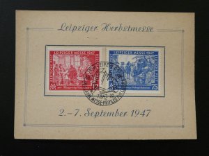 Leipziger Messe 1947 commemorative FDC card postmark Leipzig Germany
