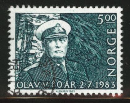 Norway Scott 827 used King Olav V stamp1983