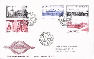 Sweden #1124-1128 FDC with left cachet/vignette by Czeslaw Slania