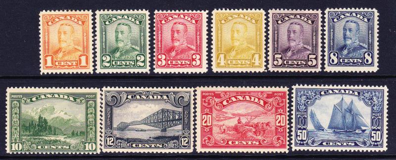 CANADA 1928-29    PICTORIALS SET TO 50c  MH  Sc 149/58