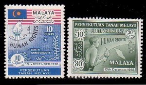Malaya 89 - 90 MNH
