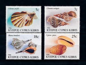 [99340] Cyprus 1986 Marine life seashells clams sea snails  MNH