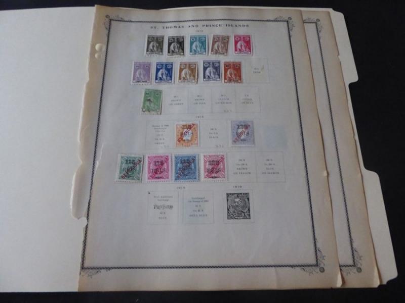 St. Thomas and Prince 1901-1920 Mint/Used Stamp Collection on Album Pages