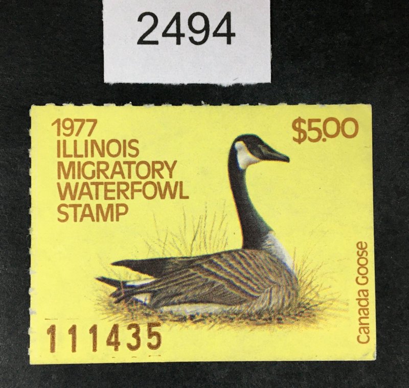 1977 ILLINOIS STATE DUCK #3 MINT OG NH $100 LOT #2494