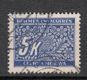 Bohemia Moravia - 1939 Postage Due stamp 5k (6414)