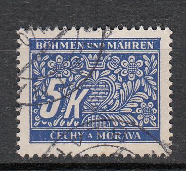 Bohemia Moravia - 1939 Postage Due stamp 5k (6414)