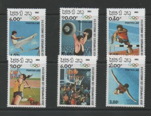 Thematic Stamps Olympics - LAOS 1983 OLYMPICS 616/21  6v mint