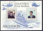 ASCENSION IS. - 1984 - Visit of Prince Andrew - Perf Min Sheet - MNH