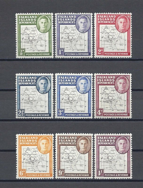 FALKLAND ISLANDS/FALKLAND ISLANDS DEPENDENCIES 1946/49 SG G9/16 MNH Cat £90