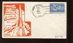 FEB 17 1959  VANGUARD 2 ROCKET GOLDCRAFT LAUNCH COVER (LV 931)