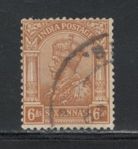 India 1911 King George V 6a Scott # 89 Used