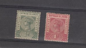 Cayman Islands QV 1900 1/2d 1d SG1/1 MLH JK1977