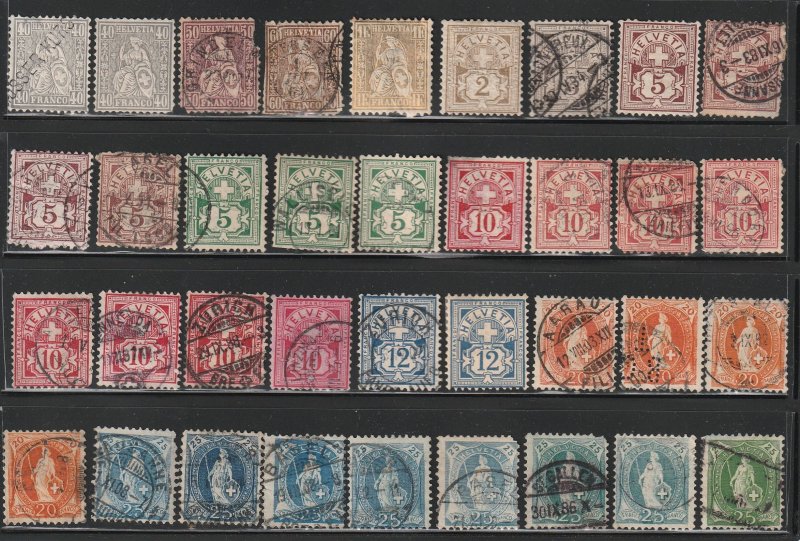 Switzerland Collection from old album pages,   very useful lot   (~0137k)