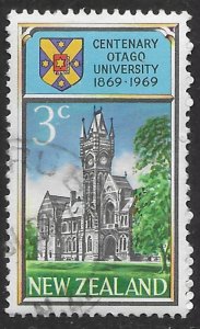 New Zealand #425 Otago University. 1969 pack of 10 used stamps. Nice.