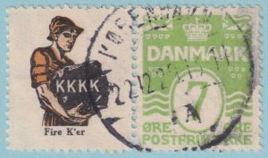 DENMARK  RE31 ADVERTISING TAB - USED - NO FAULTS VERY FINE! - MHW