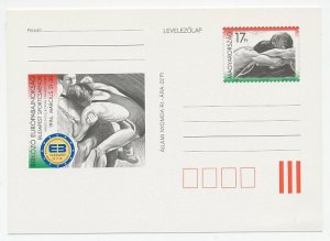 Postal stationery Hungary 1996 Wrestling - European Championships