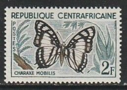 1961 Central African Rep - Sc 6 - MH VF - 1 single - Butterflies