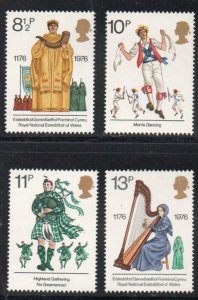 Great Britain Sc 790-793 1976 Cultural Traditions stamp set mint NH