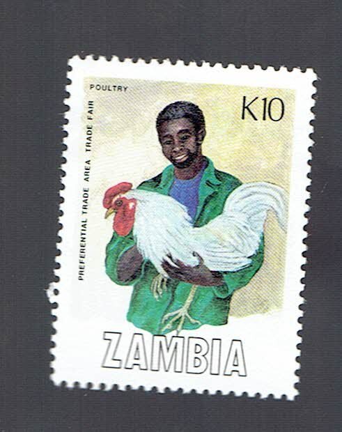 ZAMBIA SCOTT#447 1988 10k POULTRY - MNH