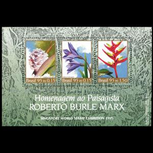 BRAZIL 1995 - Scott# 2547 S/S Flora NH