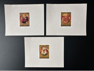 Niger 1983 Mi. 779 - 781 blocks luxury IMPERF Christmas Art Painting Botticelli