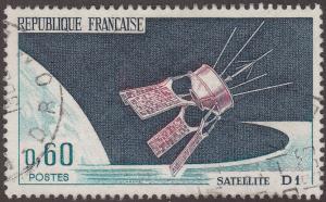 France 1148 French Satellite in Orbit 1966