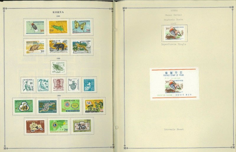 Korea (South) 1946-1973 M (mostly) & U Hinged on Scott International Pages