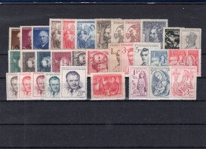 CZECHOSLOVAKIA 1948 COMPLETE YEAR SET ALL STAMPS PERFECT MINT NEVER HINGED