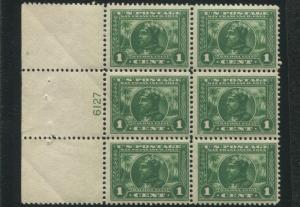 1913 US Stamp #397 1c Mint Never Hinged Plate Block of 6 Catalogue Value $450