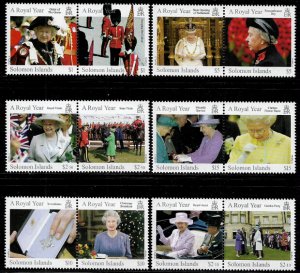 Solomon Is #1007-12 MNH Set in Pairs - Royal Year