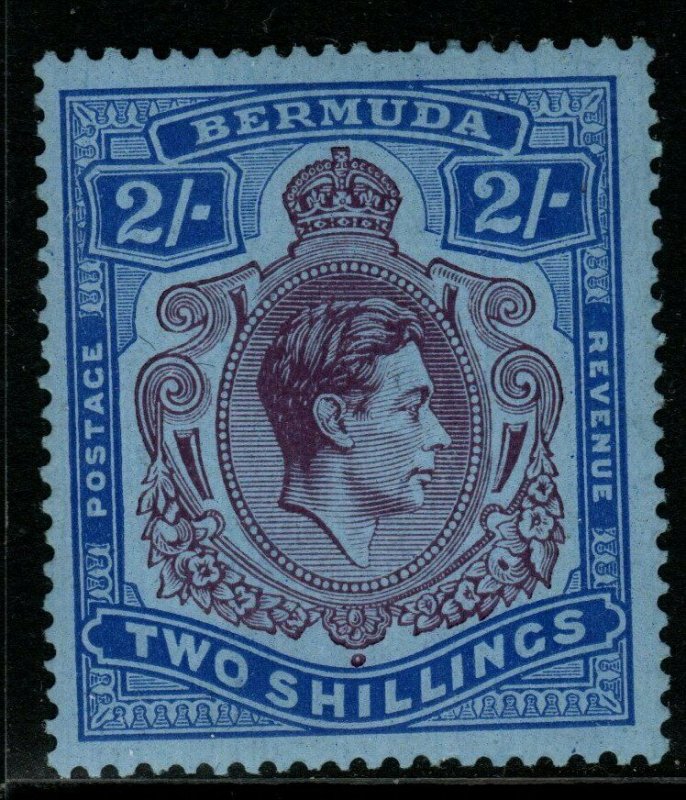 BERMUDA SG116 1938 2/= DEEP PURPLE & ULTRAMARINE/GREY-BLUE MTD MINT