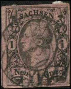 Germany Saxony SC# 10 King John 1ng Used