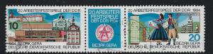 Germany DDR Scott # 2419a, postally used, se-tenant, WZd595