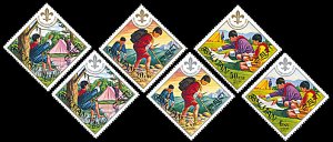 Bhutan 134-139, MNH, 60th Anniversary of the Boy Scouts