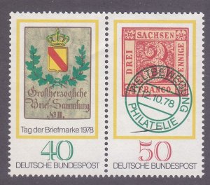 Germany 1282a (1281-82) MNH 1978 Stamp day & German Philatelists' Meeting