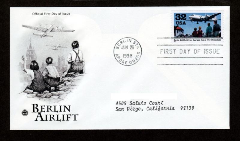 U.S. 1998 FDC Berlin Airlift!