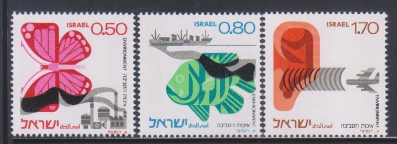 Israel,  Environmental protection (SC# 580-582) MNH SET