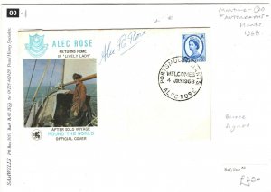 GB SAILING Cover ALEC ROSE Signed Round The World 1968 Portsmouth{samwells}00.1 