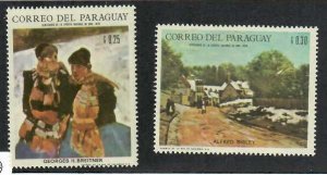 Paraguay; Scott 1082-1083; 1968; Unused; NH