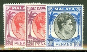 JE: Malaya Penang 3-21 mint, 22 used CV $95; scan shows only a few