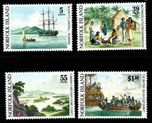 NORFOLK ISLAND SG460/3 1989 BICENTENARY OF THE MUTINY ON THE BOUNTY MNH