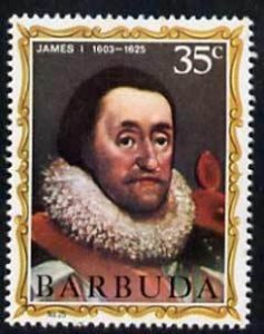 BARBUDA - 1970 - English Monarchs, James I - Perf 1v - Mint Never Hinged