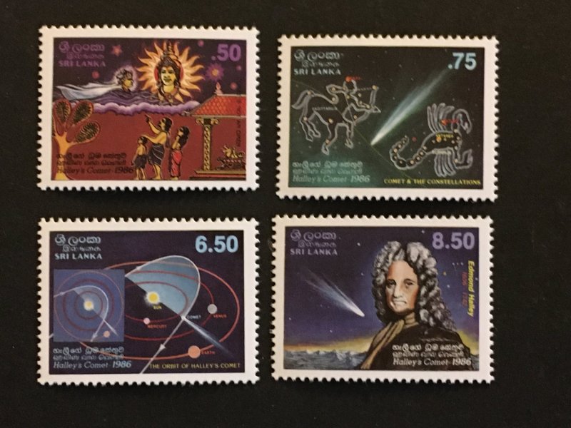 Sri Lanka Sc# 782-5 Halley's Comet MNH