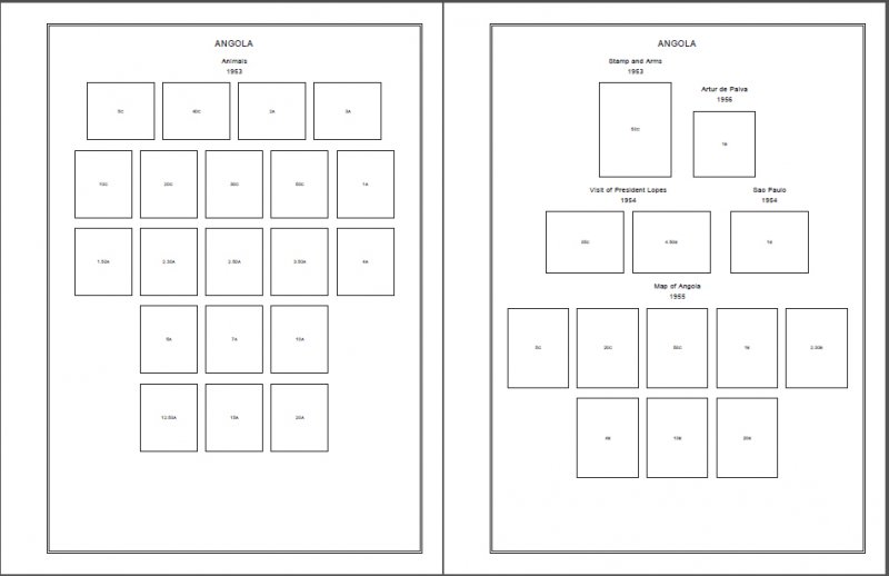 ANGOLA STAMP ALBUM PAGES 1870-2011 (241 PDF digital pages)