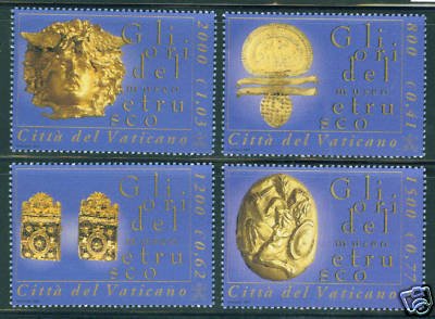 VATICAN Scott 1197-1200 MNH** 2001 Golden Artifact set CV $8