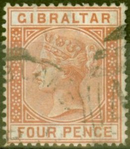 Gibraltar 1886-87 4d SG SG12 Fine Used